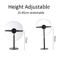 Ventilateur holographique 3D LED haute résolution 52 cm, support de bureau réglable, housse de protection amovible, projecteur holographique 3D