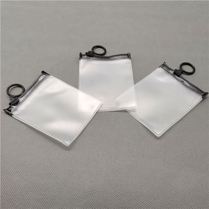 Mini Size Transparent Biodegradable Recycle Plastic Frosted Bags With Zipper <b>PVC</b> for Cosmetic <b>Clothes</b> Hair Packaging Zip Bag - Product Image 3