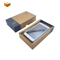 Boîte d'emballage pour téléphone portable avec couvercle et base personnalisés, emballage cadeau pour téléphone portable, boîte en carton avec insert en papier kraft