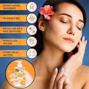 Etiqueta privada 300ml Hombres Mujeres Anti Manchas oscuras Hidratante Blanqueamiento Vitamina C Cúrcuma Ácido Kójico Loción corporal - Product Image 5