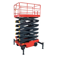 Plateforme élévatrice à ciseaux certifiée CE, 10 m, robuste, conception compacte, alimentation hydraulique, câble de levage, nouveau modèle de vente au détail