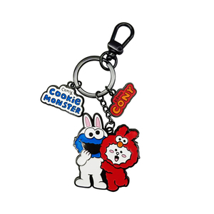 Free Design Custom Cartoon Anime Series Soft Enamel Keychains Metal Souvenir Keyrings for Backpack Decoration