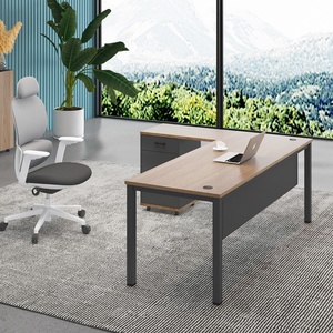Modern China Office Furniture Convertible MDF Wooden L-Shape Office <b>Desk</b> and Side <b>Table</b> Escritorio De Oficina - Product Image 3