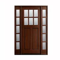 Porte en bois massif en teck sculpté, style antique, naturel, ancienne, entrée, vente chaude