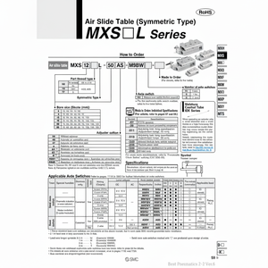 Table coulissante pneumatique SMC MXS20L-20 - Product Image 1