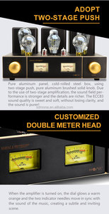 Amplificador de Tubos Vintage 300B MONA Clase A Estéreo HiFi con Rectificador 274B y Tubos 6SN7&ECC83, Medidor VU Retro, Música Analógica Cálida y Pura - Product Image 2
