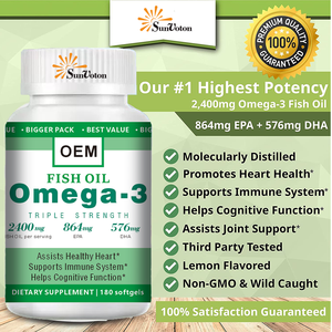 Vente directe d'usine Capsules d'huile de poisson oméga-<span class=keywords><strong>3</strong></span> Soutien à la santé du cerveau, des articulations, des yeux et du cœur - Product Image 3