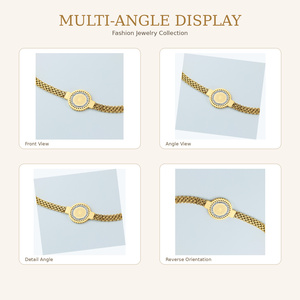 Bracelet à chaîne de perles superposées en acier inoxydable plaqué or pour femmes, cadeau, logo personnalisé, vente en gros, bijoux OEM - Product Image 3