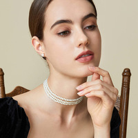 Collier ras du cou bohème multicouche imitation perles, tendance, cadeau d'anniversaire, vente chaude