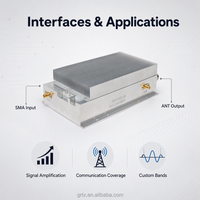 Module amplificateur de puissance RF large bande 1150-2500 MHz, gain 48 dB, 13 W, 25 W, 50 W, télécommande, résistant à l'eau, personnalisable pour le signal