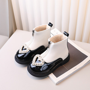 Fashion New Trend Girls Retro Boots Autumn and Winter Soft Bottom Girls Zip Flat Ankle Boots Kids - Product Image 4