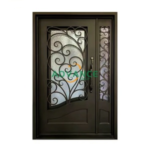 Chine Puissant Usine Personnalisé À La Main En Fer Forgé Double Porte Élégant De Luxe Rétro Vill - Product Image 5