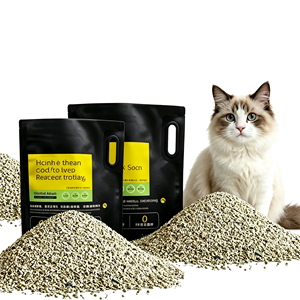 Litière pour chat en bentonite écologique en vrac, personnalisable, parfumée, faible teneur en poussière, agglomération rapide, forme de boule - Product Image 1