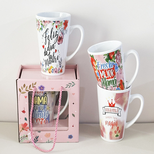 Tasse en céramique pour la Fête des Mères, coffret cadeau, impression 'Mama' <span class=keywords><strong>espagnole</strong></span>, tasse à café latte, emballage fenêtré, vente en gros, unité de base - Product Image 5