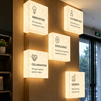 Enseignes lumineuses 3D en acrylique personnalisées avec logo LED pour réception et entreprises
