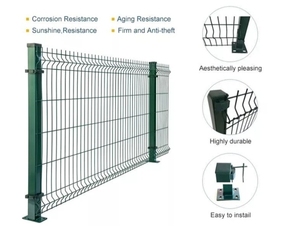 Wholesale Customized PVC Coated 3D Curved <strong>Wire</strong> <strong>Mesh</strong> Security Fence/Galvanized Welded <strong>Mesh</strong> Yard Fence Panels For Garden - Product Image 6