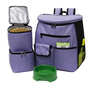 Sac à dos multifonctionnel pour animaux de compagnie, approuvé par les compagnies aériennes, pour les voyages d'une nuit ou de week-end, avec compartiment pour nourriture - Product Image 1