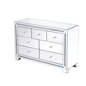 Modern Mirrored Crystal 7 Drawer <strong>Nightstand</strong> Beside Table <strong>Mirror</strong> Sideboard Chest Glass Cabinet for Home Hotel Furniture - Product Image 2