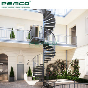 Design di Scale Rotonde da Esterno Salvaspazio con Ringhiera a Spirale Direttamente dalla Fabbrica di Scale di Foshan - Product Image 1
