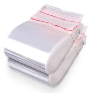 사용자 정의 인쇄 재활용 의류 의류 명확한 자기 접착 씰 플라스틱 가방 resealable opp 가방 로고 사용자 정의 인쇄