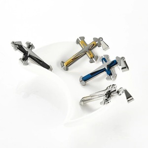Collier avec pendentif croix en acier inoxydable, pendentifs religieux, croix de prière, Jésus, Bible, pour chaîne, cadeau chrétien pour hommes et femmes - Product Image 4