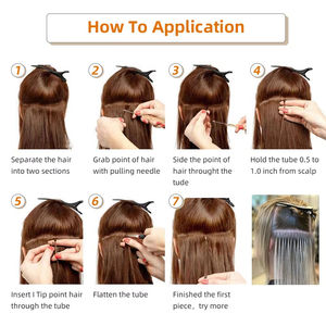 I Tips Premium Hair Extension Cuticule Aligné Kératine Tips U Nail Tips Prebonded Hair Keratin <span class=keywords><strong>Capsule</strong></span> Brown Blonde Color - Product Image 3
