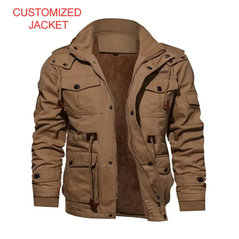 High Quality Design Winter Warm Jacket Stylish Casual 100% Polyester Stand Collar Plus Size Jacket For Men