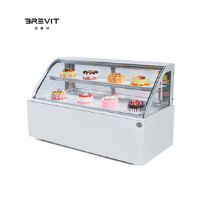 Vitrina Refrigerada para Panadería BREVIT de Acero Inoxidable 304 con Enfriamiento por Aire, 2 Puertas y Estantes Ajustables para Uso Comercial - Product Image 3