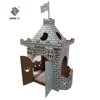 Maßge schneider tes Druckpapier Playhouse Recycelbarer Karton DIY Playhouse Castle für Kinder