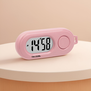 Im lặng dạ quang ABS kỹ thuật số Đồng hồ điện tử sinh viên thi nghiên cứu thư viện bỏ túi đồng hồ màu xanh lá cây đèn nền LCD hiển thị mini xách tay - Product Image 5