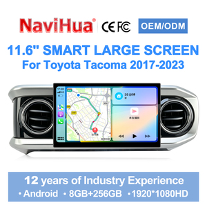 วิทยุติดรถยนต์ระบบแอนดรอยด์ Navihua มัลติมีเดีย จีพีเอส นำทาง รองรับ Carplay และ Android Auto หน้าจอสัมผัส 11.6 นิ้ว สำหรับรถยนต์โตโยต้า ทาโคมา ปี 2016-2023 - Product Image 3