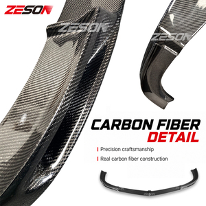 Spoiler avant en fibre de carbone de style V ZESON pour <span class=keywords><strong>Mercedes</strong></span> Benz <span class=keywords><strong>W204</strong></span> <span class=keywords><strong>C63</strong></span> <span class=keywords><strong>AMG</strong></span> 2012-2014 - Product Image 4