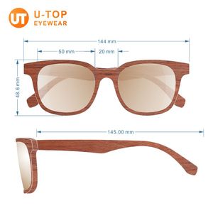 Lunettes <span class=keywords><strong>de</strong></span> soleil polarisées en bois et bambou pour femmes, hommes et enfants, avec monture en bois, imprimées, logo personnalisé, avec étui et boîte – Collection <span class=keywords><strong>2021</strong></span> - Product Image 5