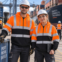 Sweat-shirt de travail haute visibilité personnalisé avec logo OEM, vêtements de sécurité réfléchissants pour mineurs, ouvriers du charbon, du pétrole, du gaz, du secteur manufacturier et des mécaniciens.