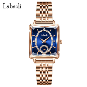 Labaoli Montre-bracelet de luxe étanche en alliage antique avec diamants pour femmes Montre à quartz très vendue Simple boîtier carré en verre - Product Image 6