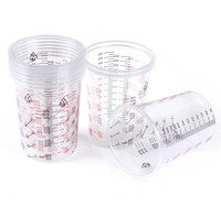 Gobelets de mélange de peinture jetables en PE calibrés de 600 ml pour époxy automobile, certifiés ISO9001