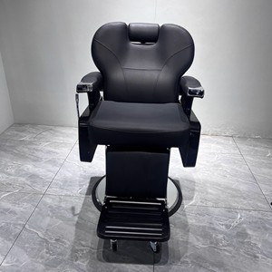 Fauteuil de Barbier Professionnel Personnalisable en Gros - Chaise Inclinable de Luxe pour Salon avec Revêtement en Cuir PU, Design Traditionnel, Usage Commercial - Product Image 6