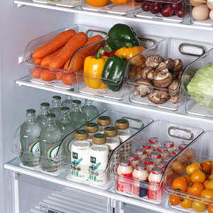 Cajas de Almacenamiento para Refrigerador, Rectangulares, Transparentes, con Asa, Organizador para Nevera - Product Image 3