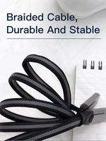 4 Konektor 6 in 1 Kabel Pengisian Daya Multi USB & Input Type-C ke IOS Type-C Micro USB Kabel Data Pengisi Daya Multi Ponsel Berbahan Nilon Terjalin