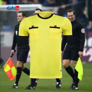 2024 Popular Quick-drying Referee Uniforms Sports Jerseys Men's Adult Football Uniforms Soccer Referee Jersey Set