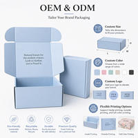 Cajas de Envío Corrugadas Azul Claro Minimalistas, Elegantes y Personalizadas, de Lujo, Impresas a Medida, de Amplia Aplicación, Más Vendidas