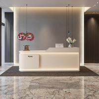 Comptoir de bar laqué moderne simple Bureau d'accueil pour salons de beauté Cliniques médicales/dentaires Vêtements écoles/hôpitaux Bois