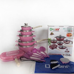 Hàng Hóa Trong Kho Dessini Không Dính Bếp <span class=keywords><strong>Cookware</strong></span> Set Granite <span class=keywords><strong>Cookware</strong></span> Set, Không Dính Nấu Ăn Pan Và Pot Set, Đá <span class=keywords><strong>Cookware</strong></span> - Product Image 1