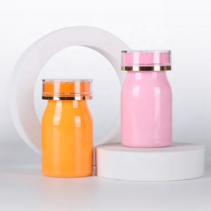 Botella de PET vacía de plástico rosa, naranja y negro de 100ml, contenedor de grado alimenticio, botella de plástico para pastillas, tapa de seguridad CRC - Product Image 5