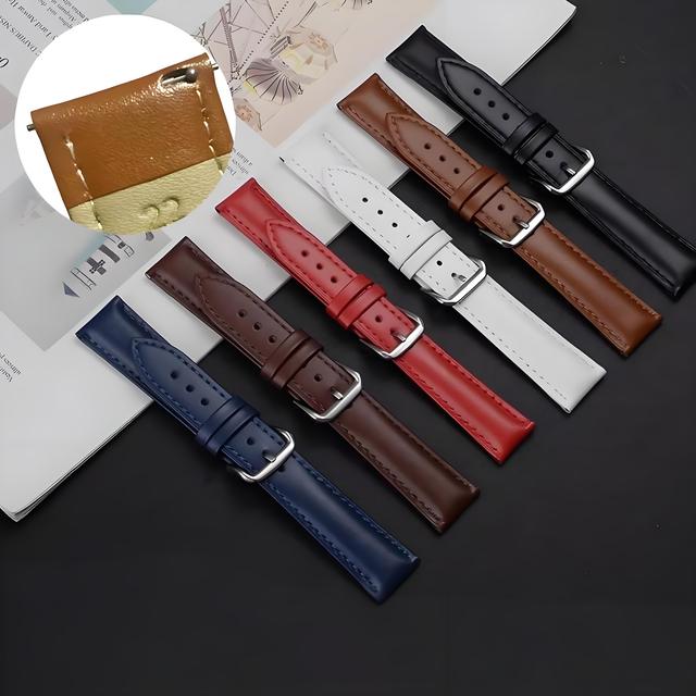 Custom Luxury Genuine Leather Watch Straps Fit 16mm 18mm 20mm 22mm with Quick Release Spring bar Classic Watch Band