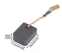 Brosses à charbon originales DWE402 DWE4214 DWE4224 DWE4314 6,5*12*14mm, deux paires, cuivre graphite N257540 pour meuleuse d'angle