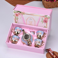 Nouvelle tasse en céramique créative tasse à café de Style européen cadeau promotionnel ensemble de tasses à café avec boîte-cadeau service à thé en céramique électrolytique