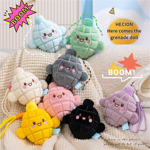 HECION Cartoon <strong>Hand</strong> Grenade Plush Toy Cute Grenade Plush Doll Keychain Pendant Funny Toy for Kids - Product Image 2