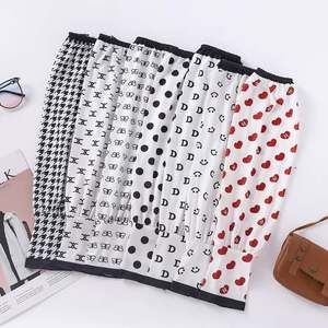 I-0107 Summer Floral Loose Ice Silk Cuff UV Protection Ice Sleeve Sun Protection Arm Protection Hand Sleeve <b>Long</b> <b>Gloves</b> - Product Image 1