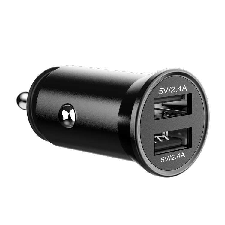 Оптовая продажа 5 В/2,4 А 2usb адаптер для быстрой зарядки 24 Вт мини usb двойное автомобильное зарядное устройство 2,4 А